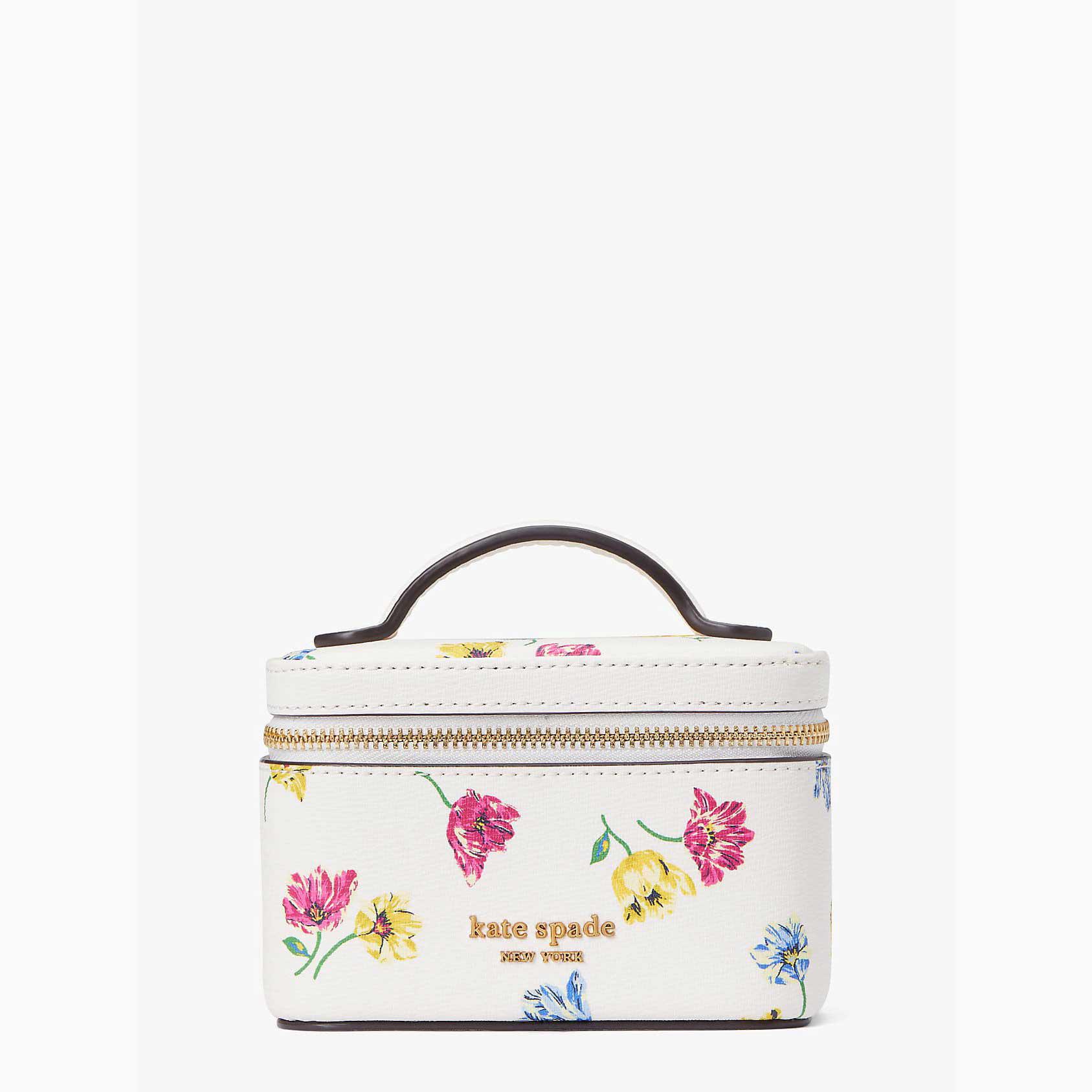 Kate Spade Sam Icon Floral Embellished Denim Small Shoulder Bag